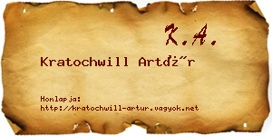 Kratochwill Artúr névjegykártya